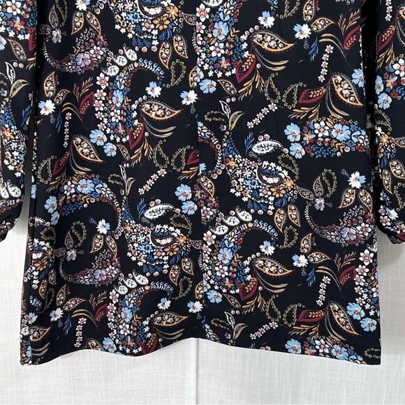 Wayf Floral Paisley Malone Boho Balloon Sleeve Mini Shift Dress Size L - Picture 5 of 16